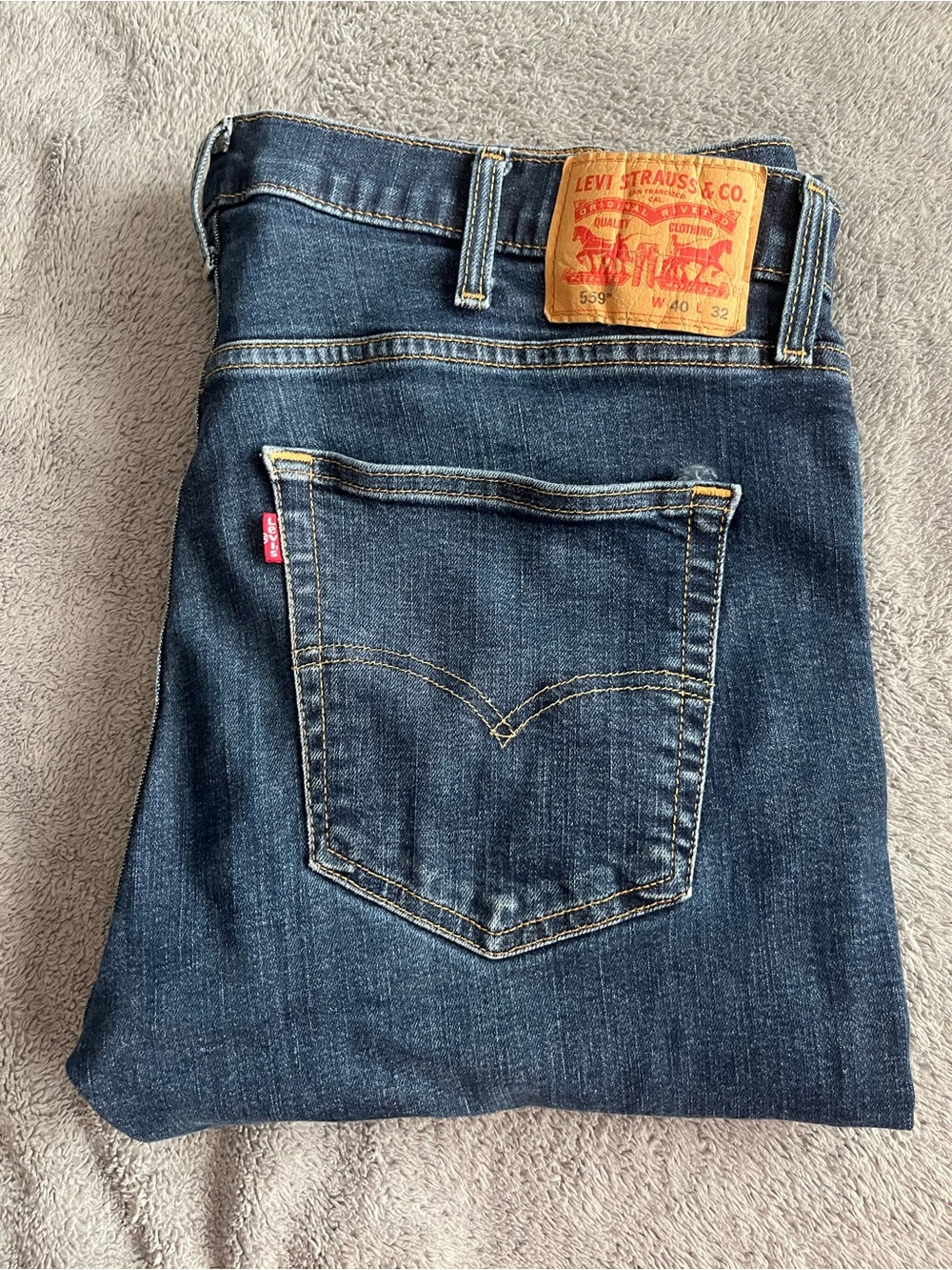 Levi's Men's Dark Indigo Relaxed Fit Jeans